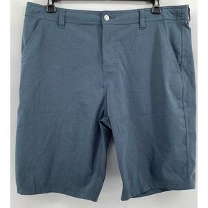 Prana Hybridizer Shorts Men 38 Blue Stretch Ripstop Hiking Gorpcore Wicking 10"